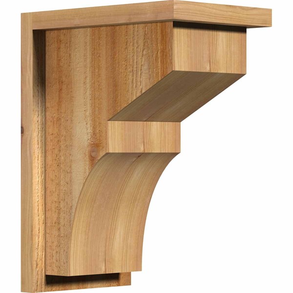 Ekena Millwork Monterey Rough Sawn Corbel w/Backplate, Western Red Cedar, 8"W x 12"D x 16"H COR08X12X16MON01RWR - main